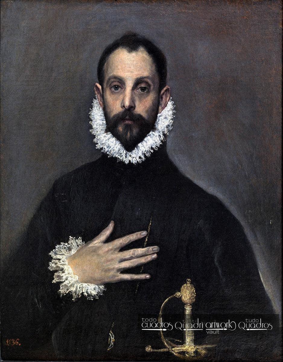 Der Ritter mit der Hand auf der Brust, El Greco