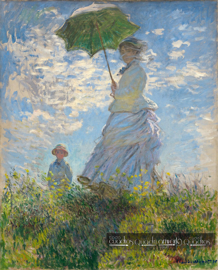 Frau mit Sonnenschirm, Monet