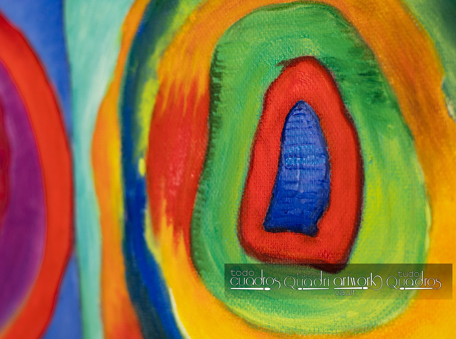 Farbstudie. Quadrate mit konzentrischen Kreisen, Kandinsky