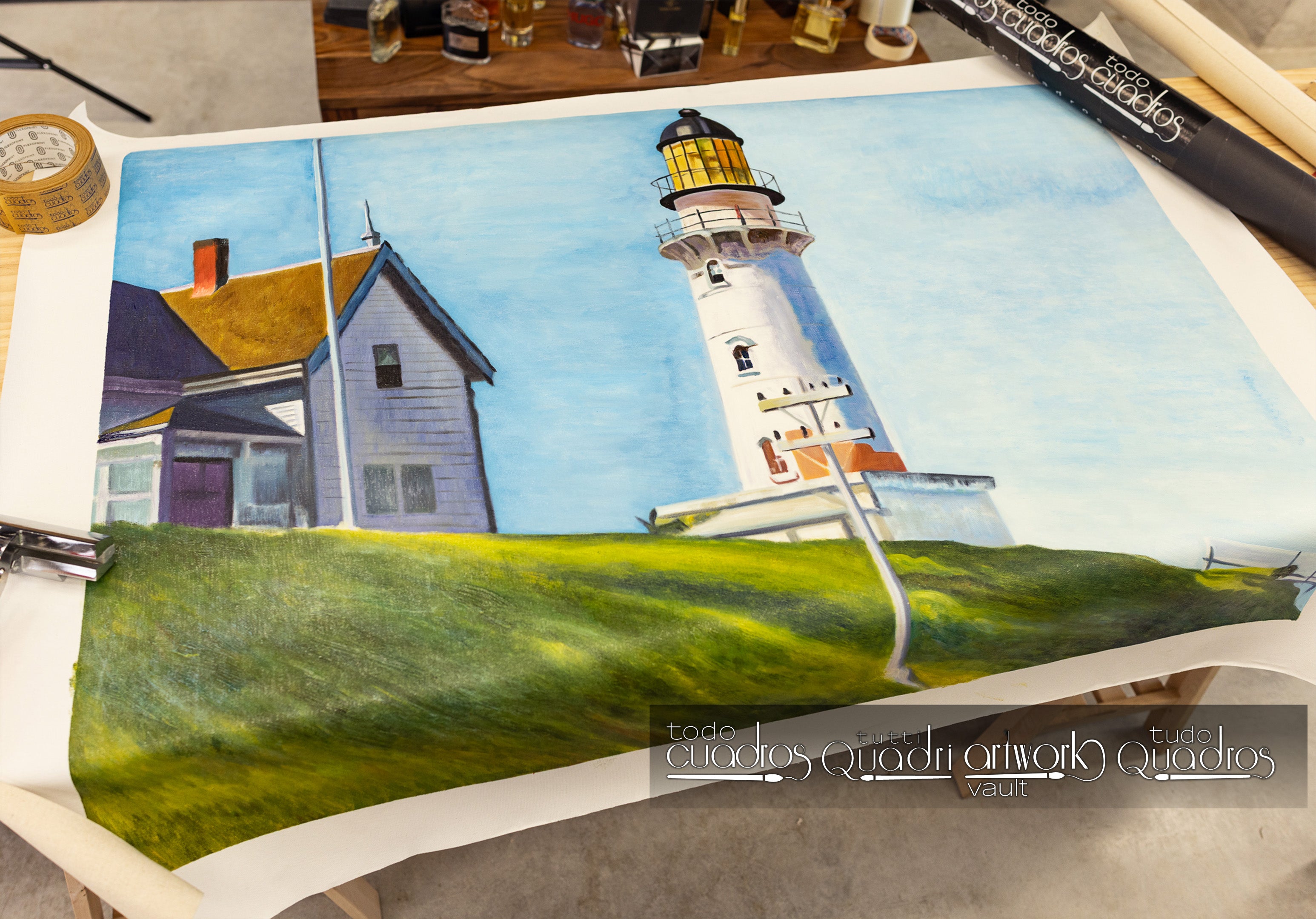 Leuchtturm mit zwei Lichtern, Hopper