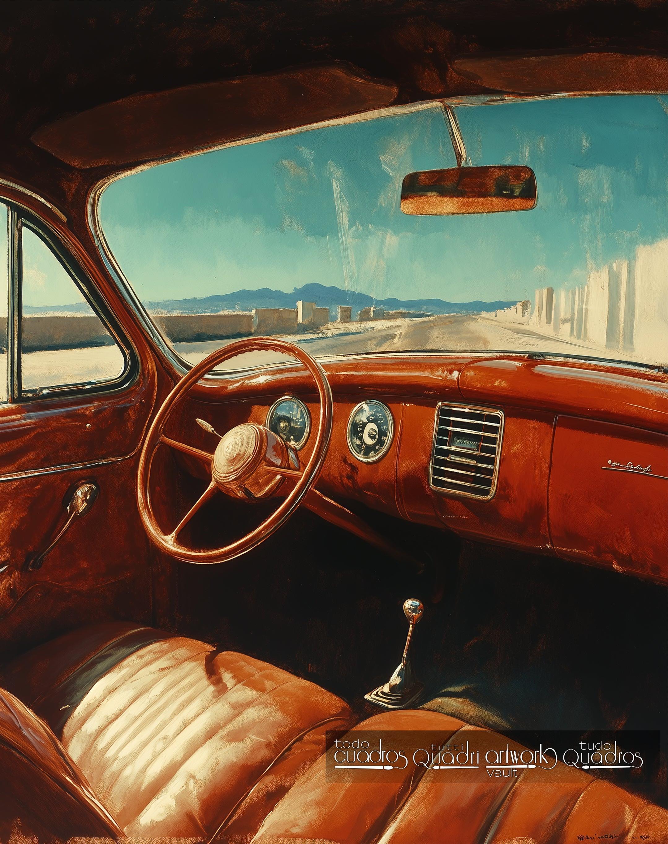 Kilometer null, im Stil von Hopper