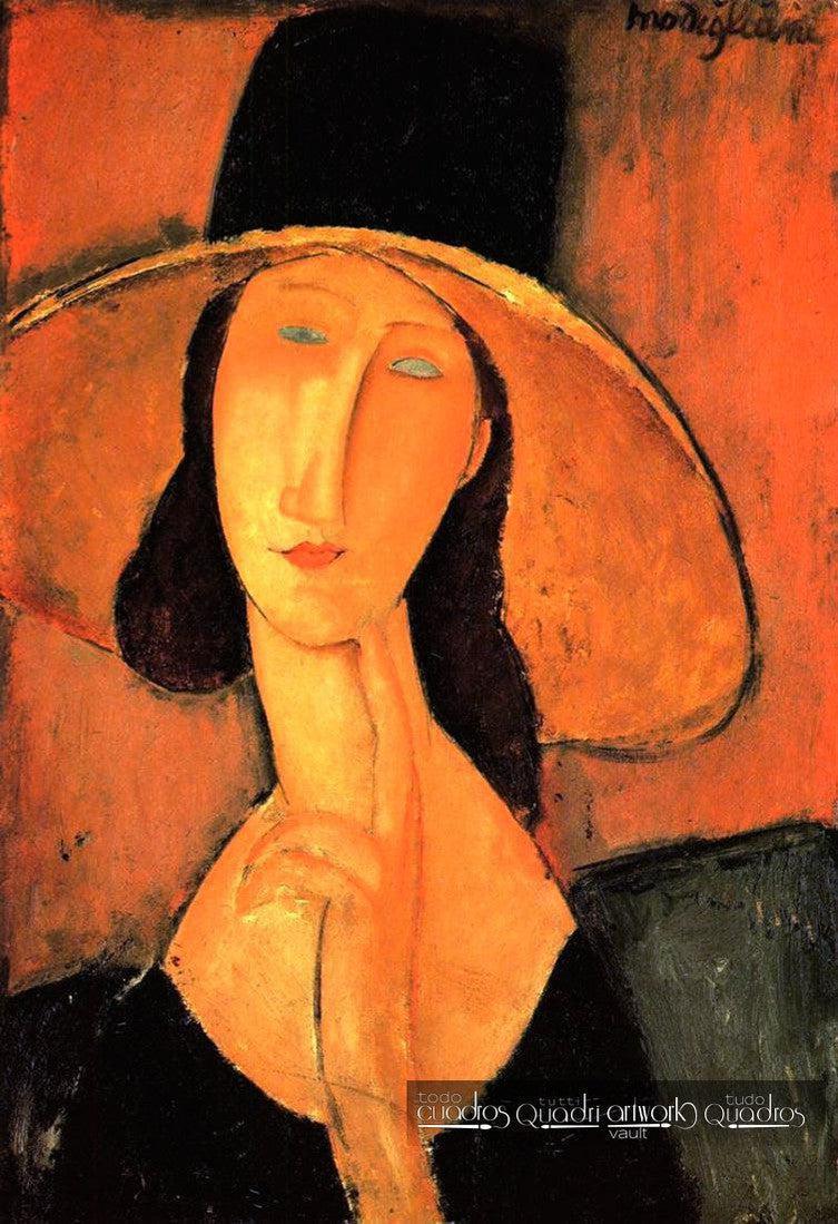 Jeanne Hébuterne mit großem Hut, Modigliani