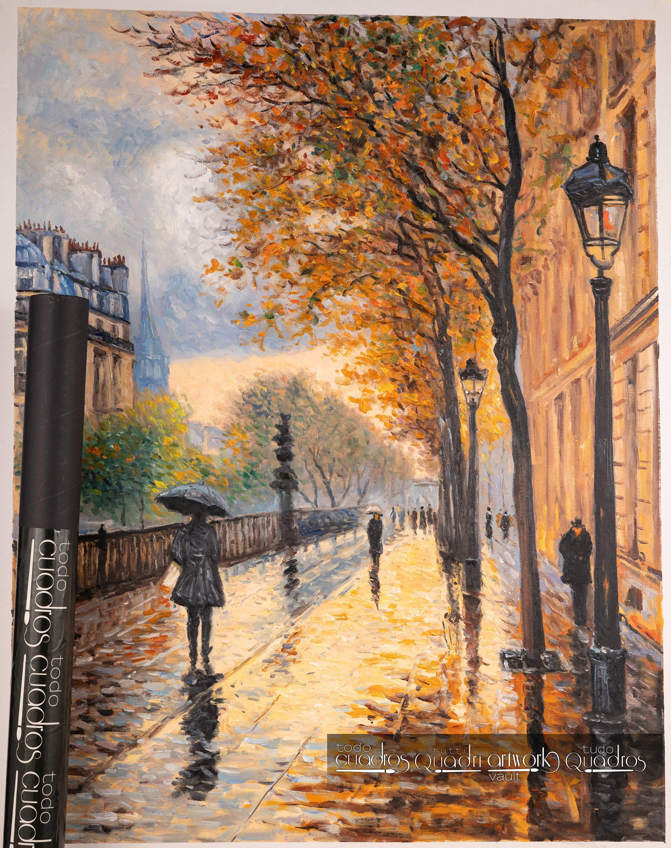 Regennachmittag, im Stil von Monet