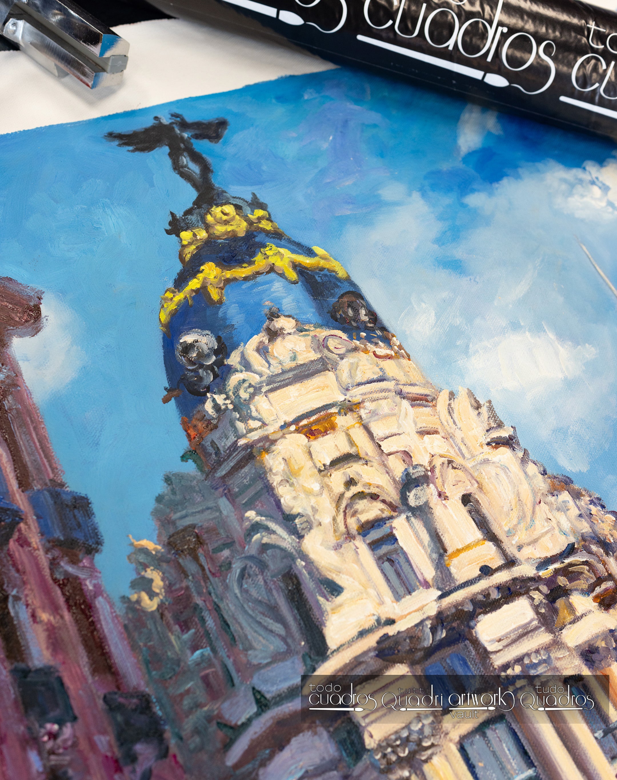 Madrid in Bewegung, im Stil von Monet