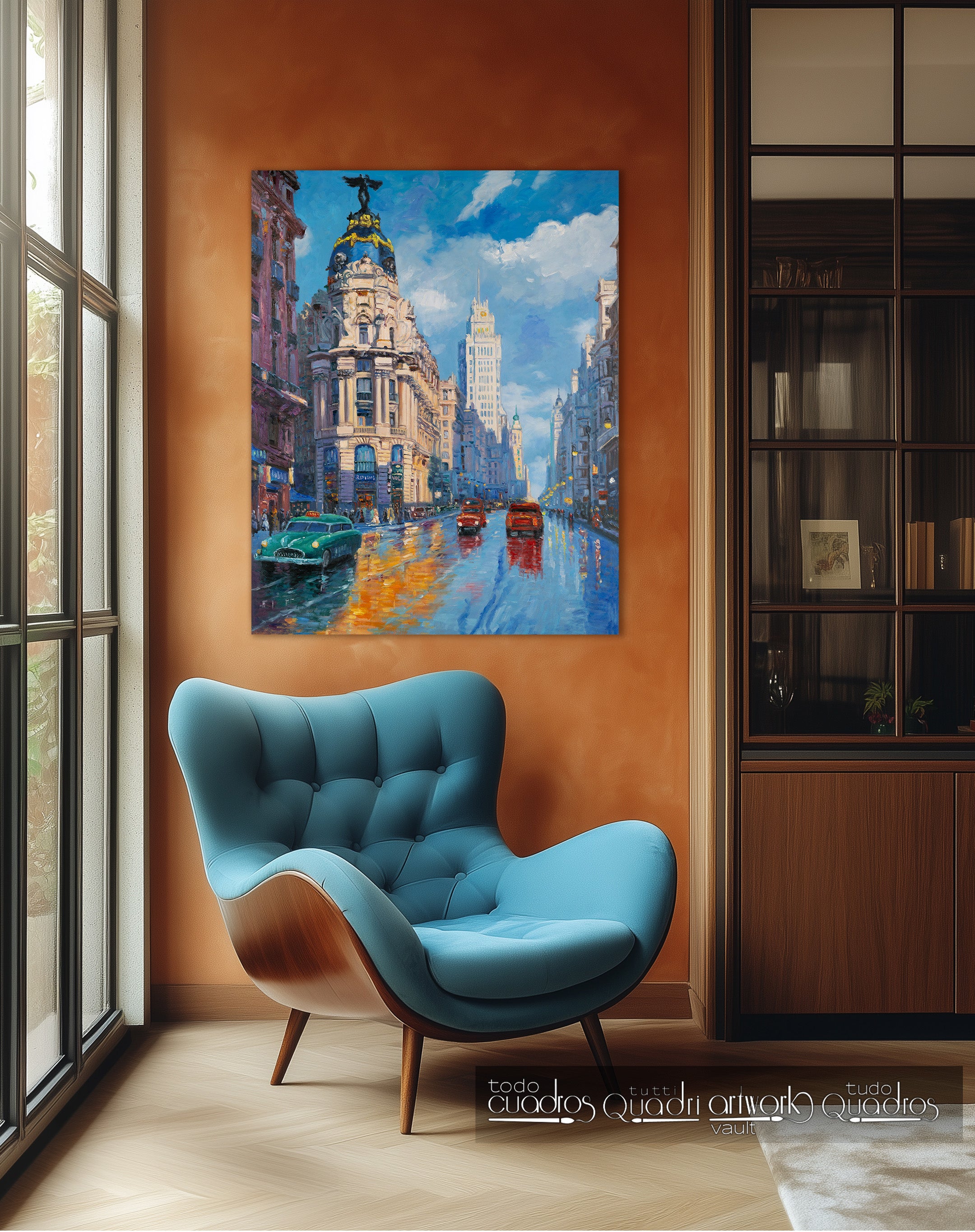 Madrid in Bewegung, im Stil von Monet