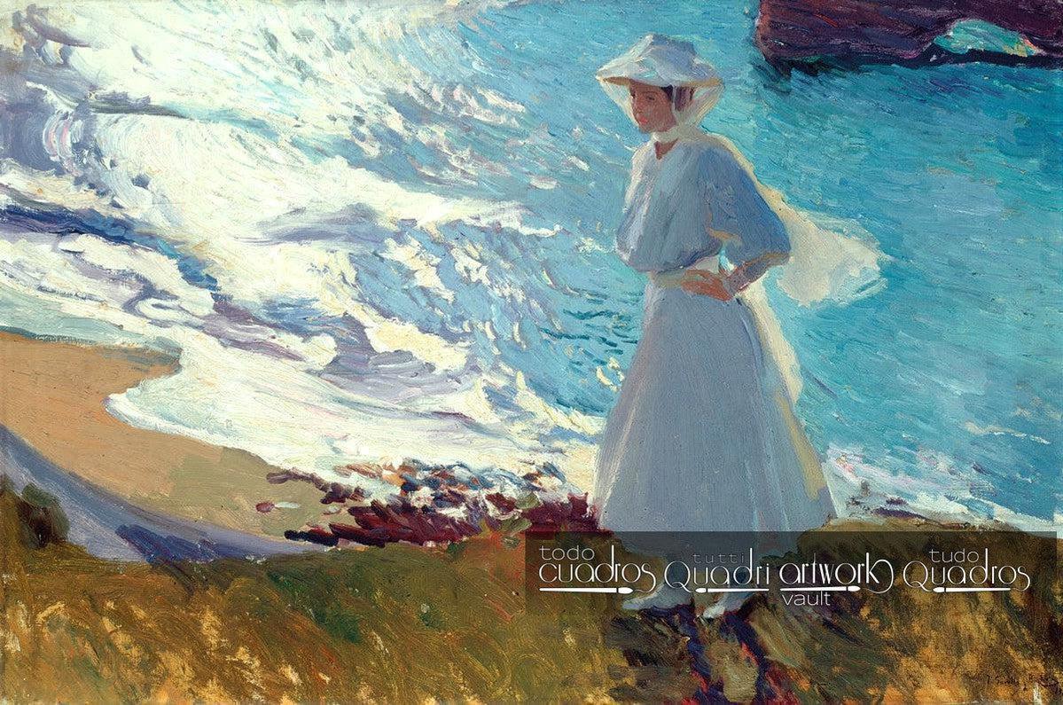 María am Strand von Biarritz, Sorolla