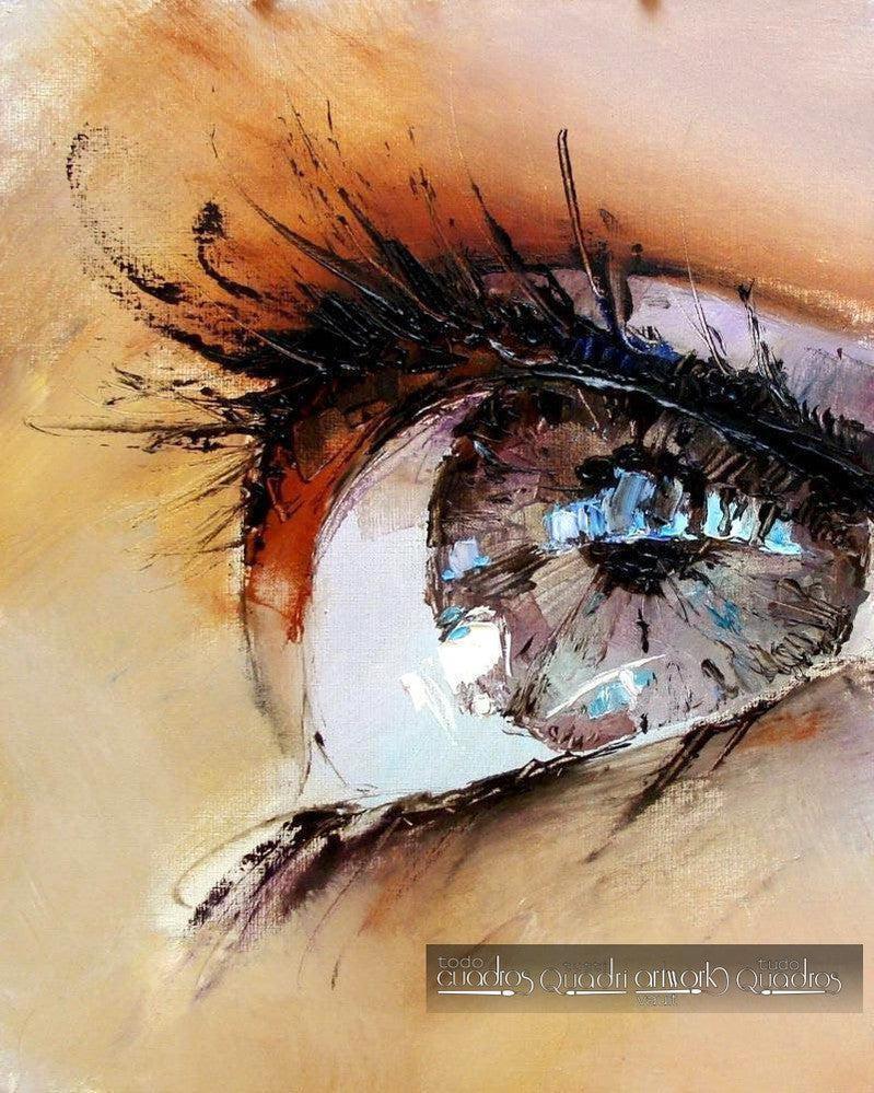 Auge einer Frau, Öl