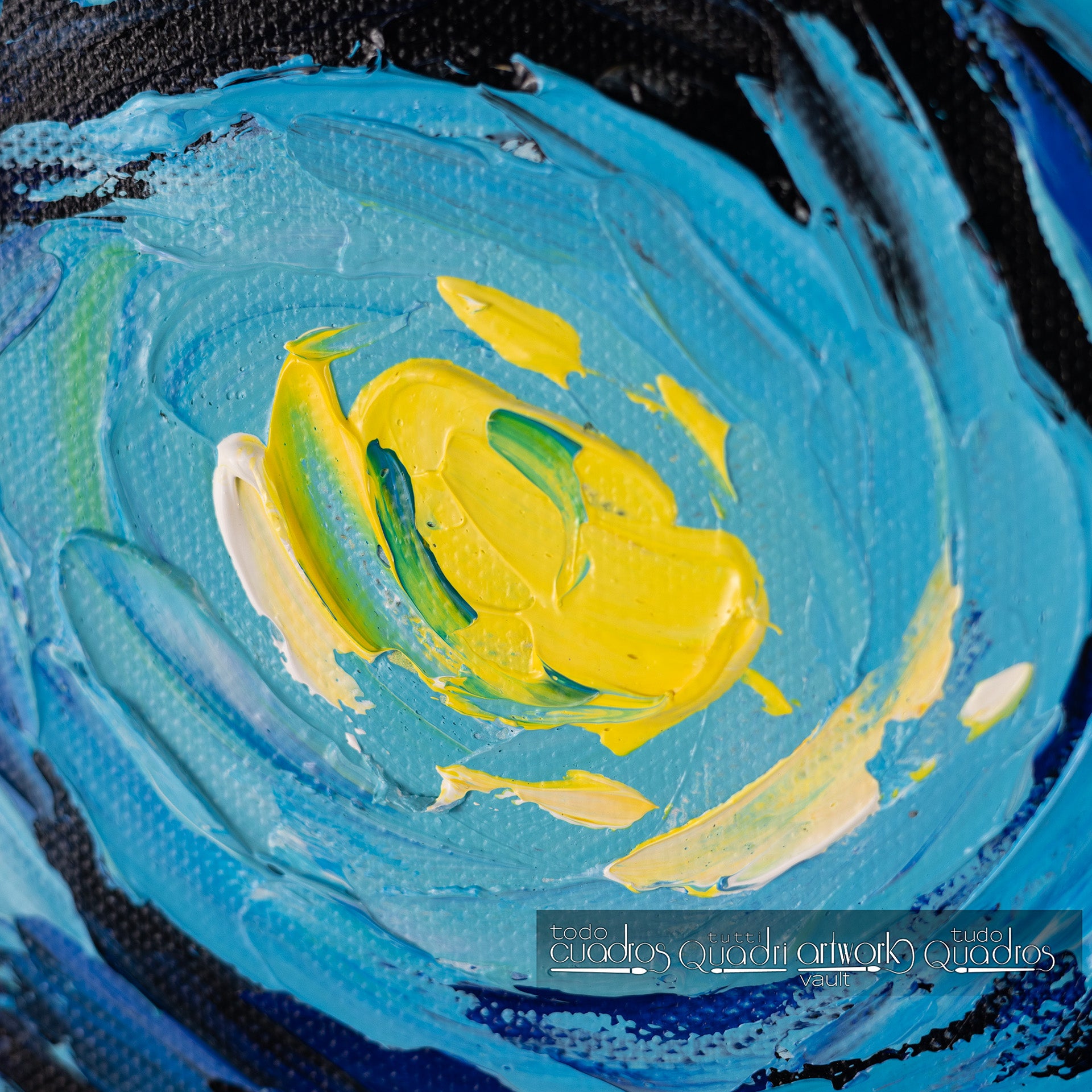 Snoopy in der sternklaren Nacht, Öl