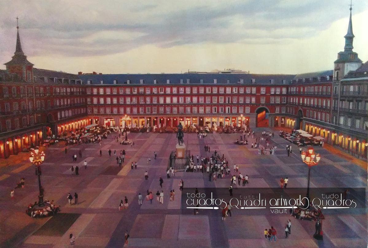 Plaza Mayor von Madrid, Sonnenuntergang