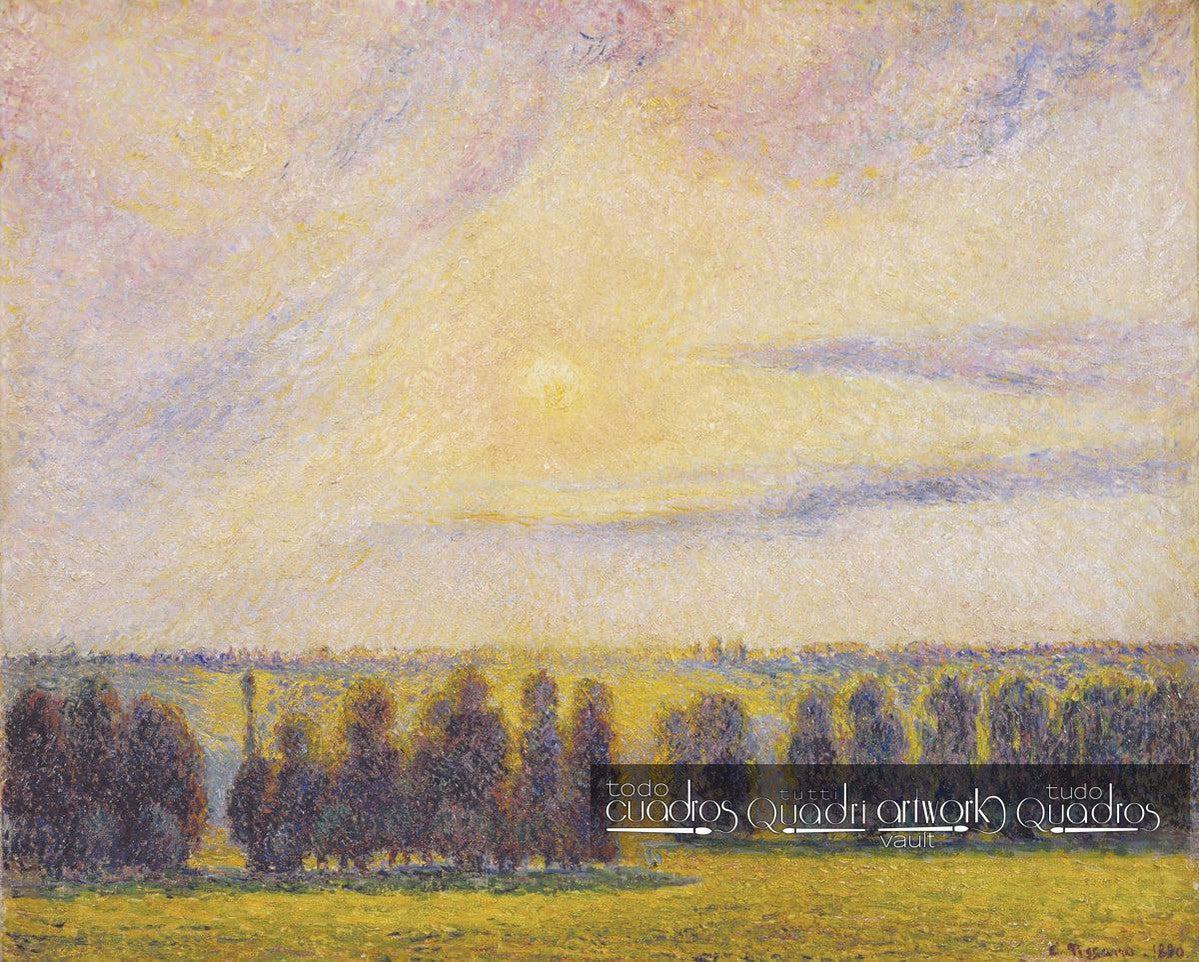 Sonnenuntergang in Éragny, Pissarro