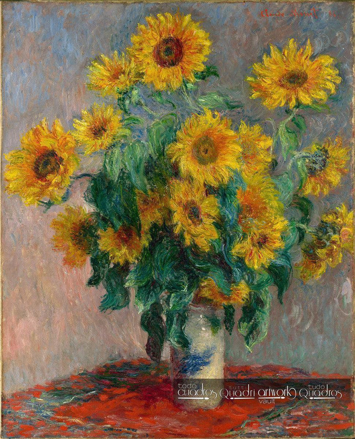 Vase mit Sonnenblumen, Monet