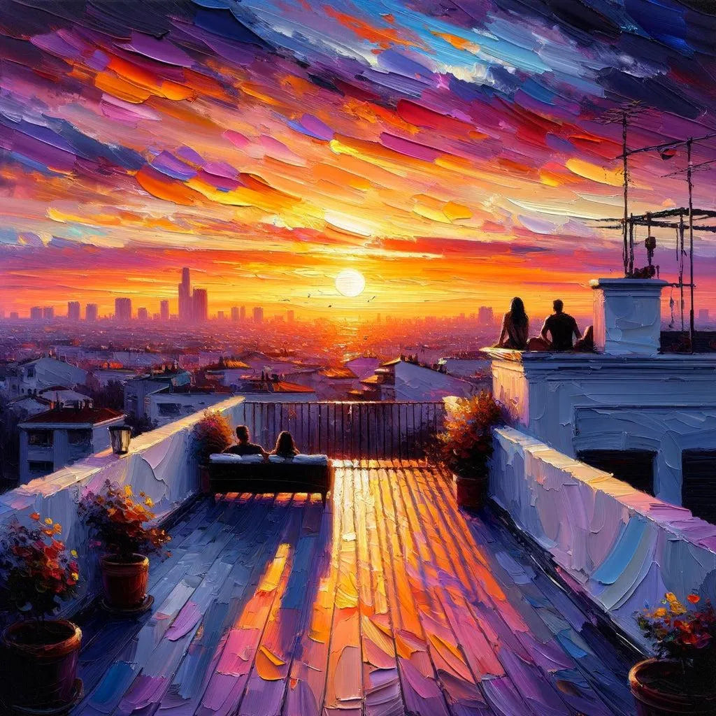 Sonnenuntergang über der Metropole