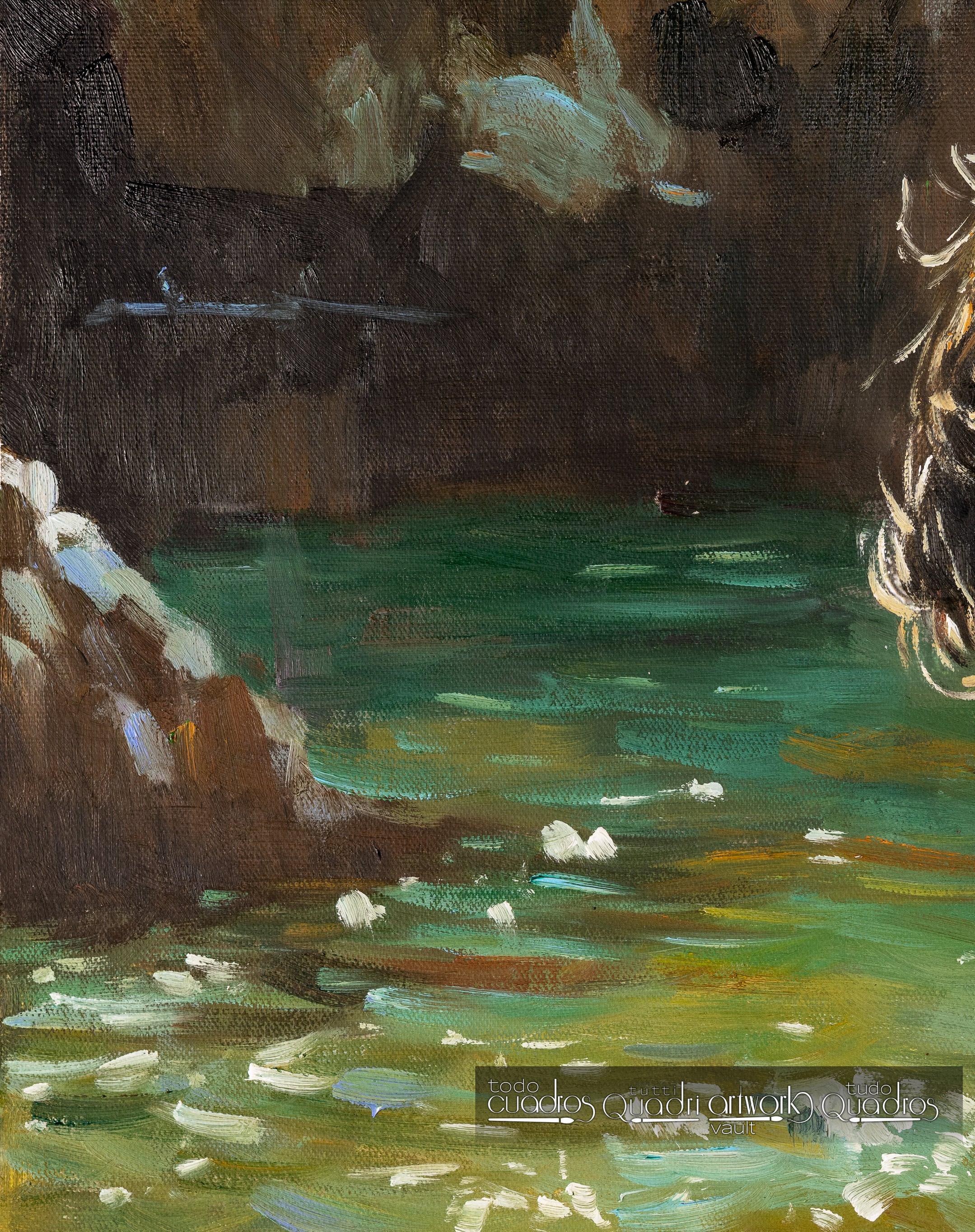 Unter der Sonne der Bucht, im Stil von Sorolla