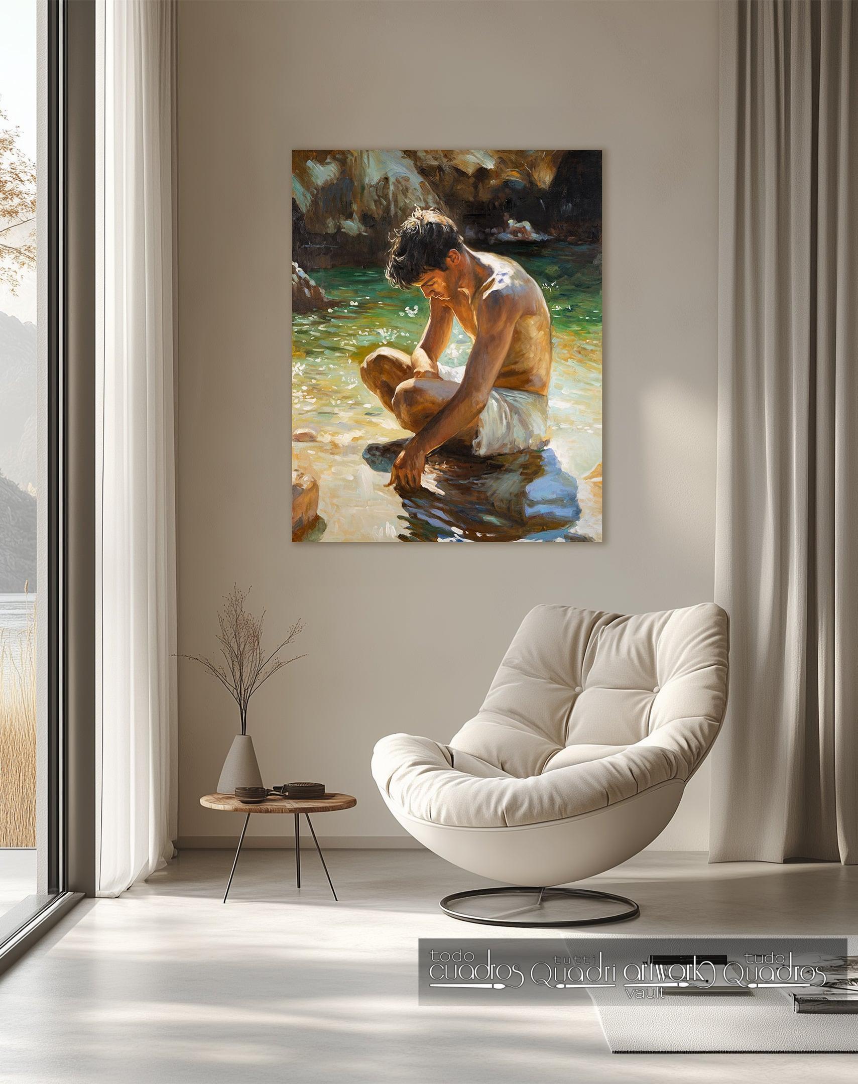 Unter der Sonne der Bucht, im Stil von Sorolla