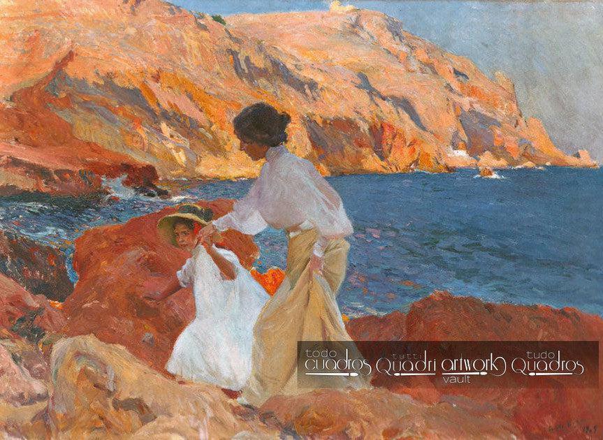 Clotilde und Elena auf den Felsen, Jávea, Sorolla