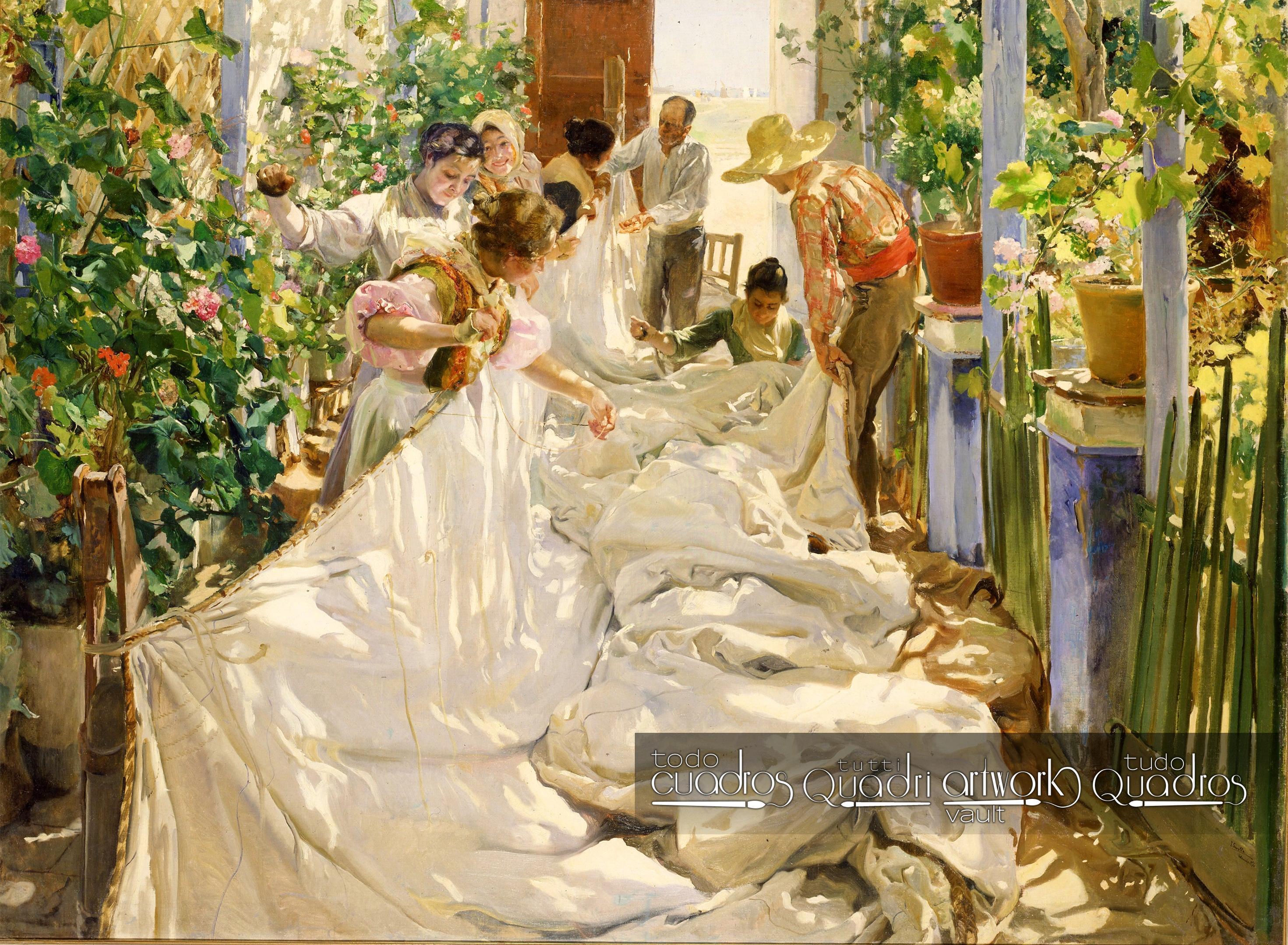 Das Nähen des Segels, Sorolla