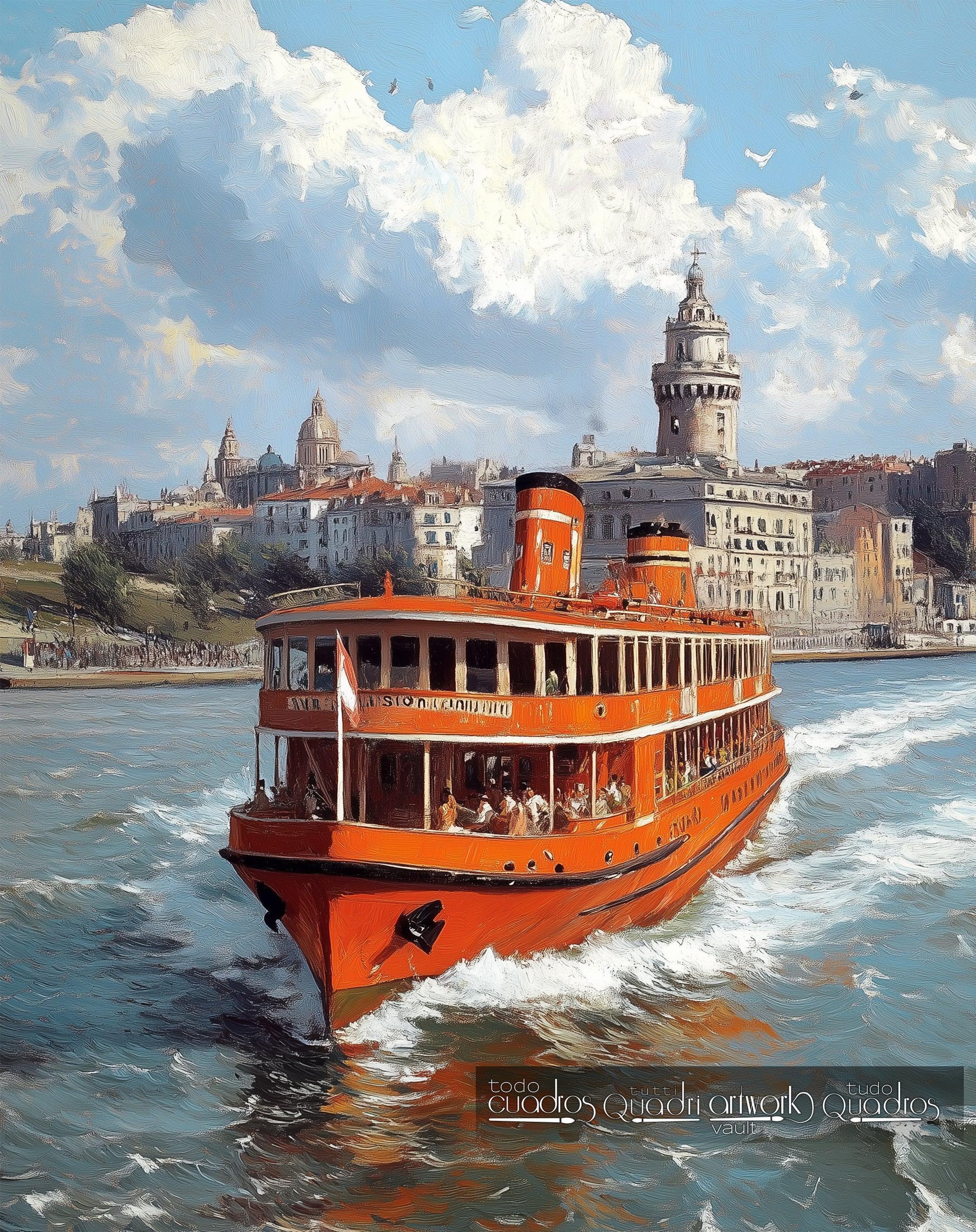 Spiegelungen durchschneidend, im Stil von Sorolla