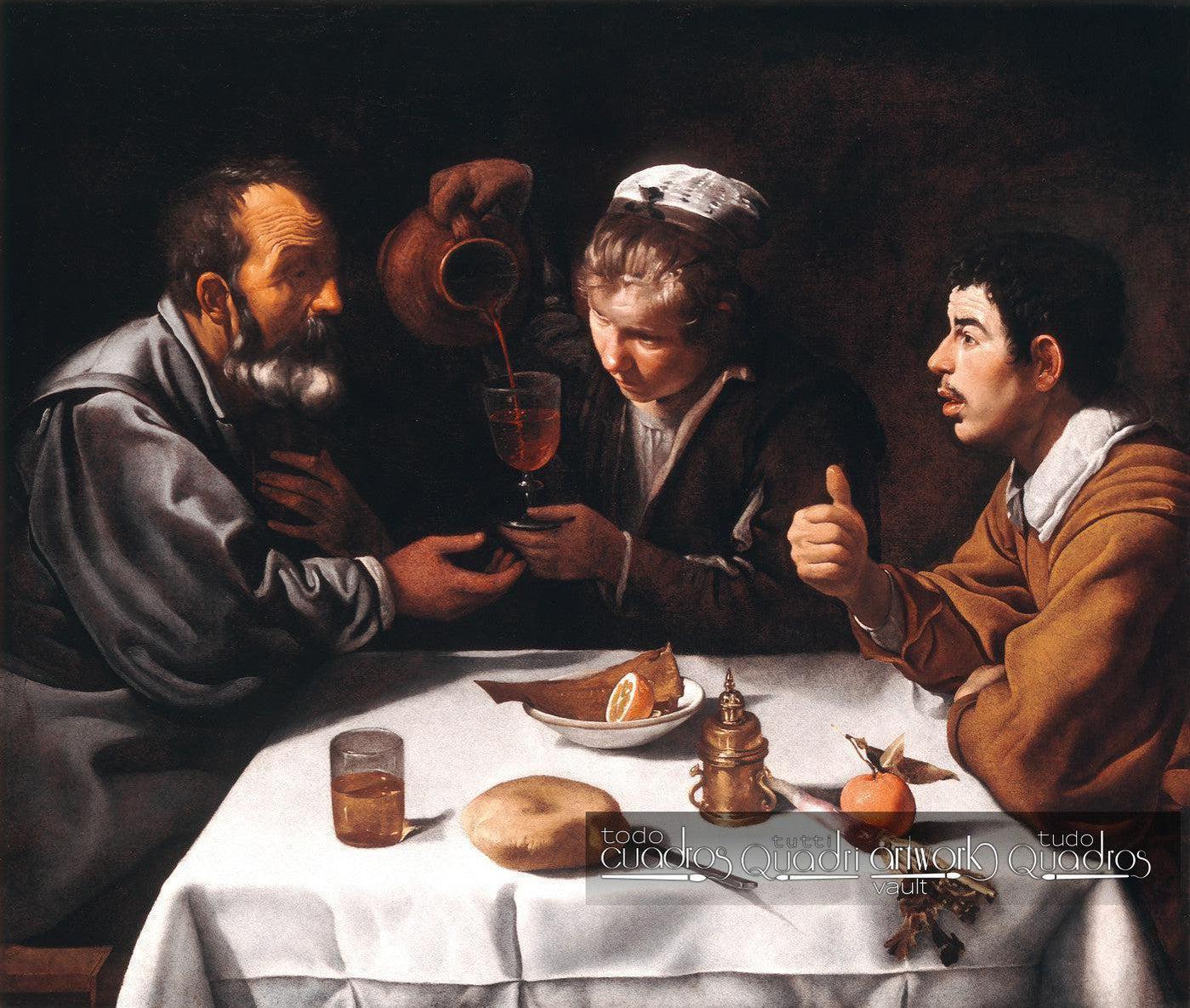 Drei Männer am Tisch, Das Mittagessen, Velázquez