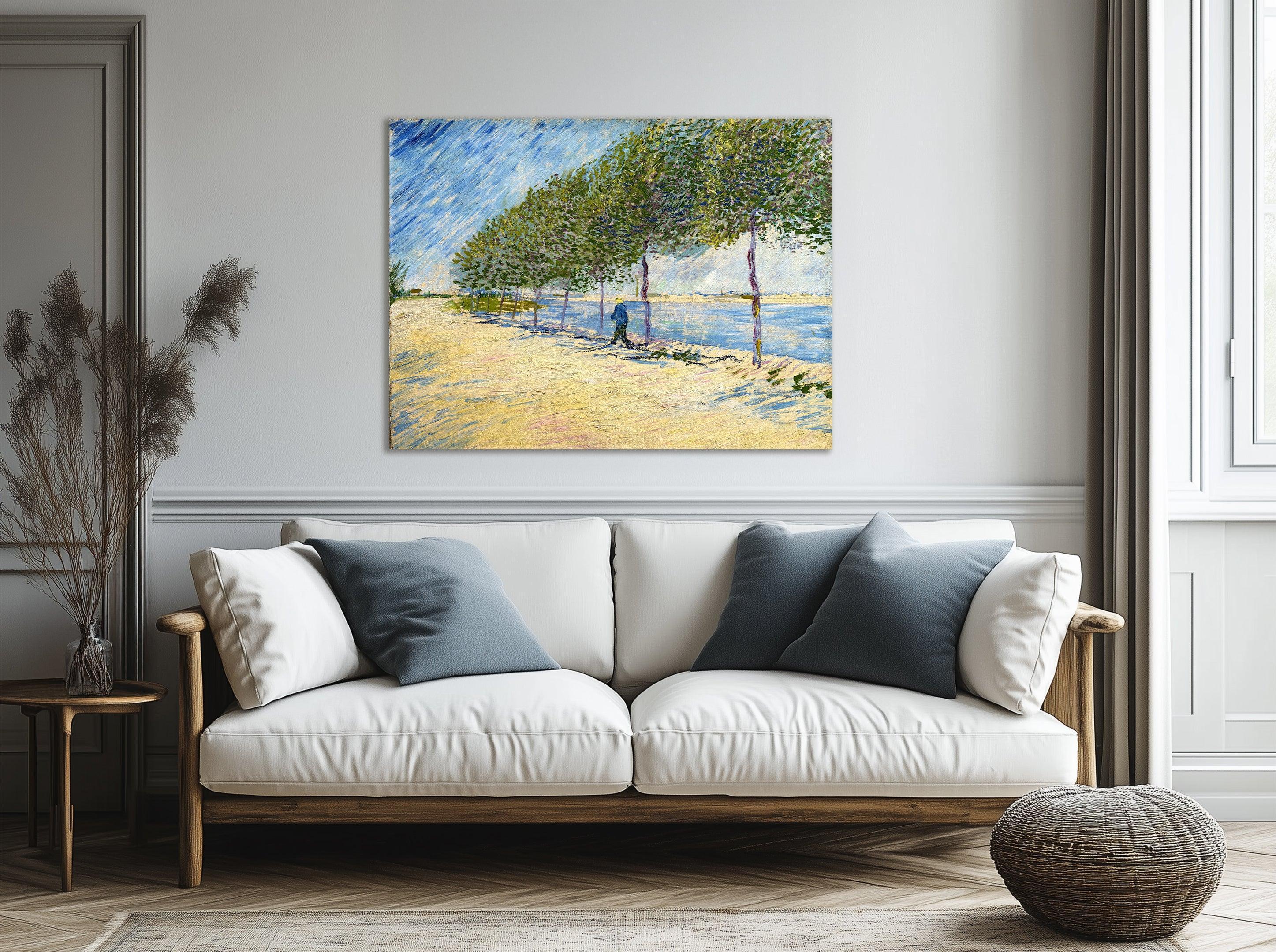 Spaziergang am Ufer der Seine bei Asnières, Van Gogh