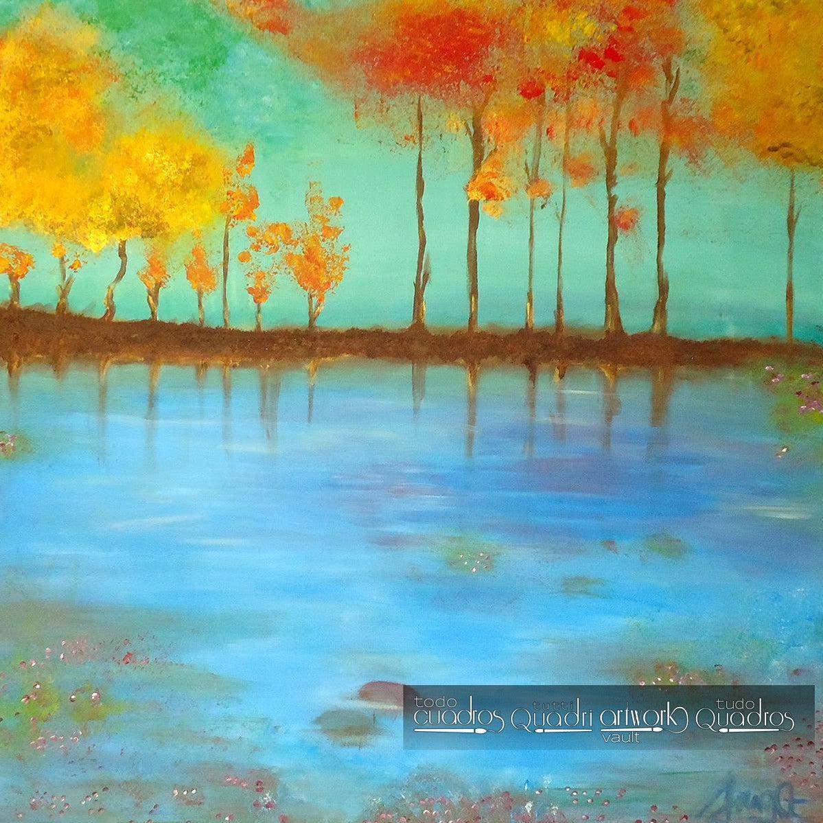 Gemälde "Der blaue See" <br /> A. Croxatto