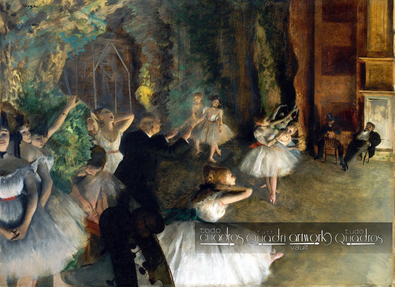 Ballettprobe auf der Bühne, Degas
