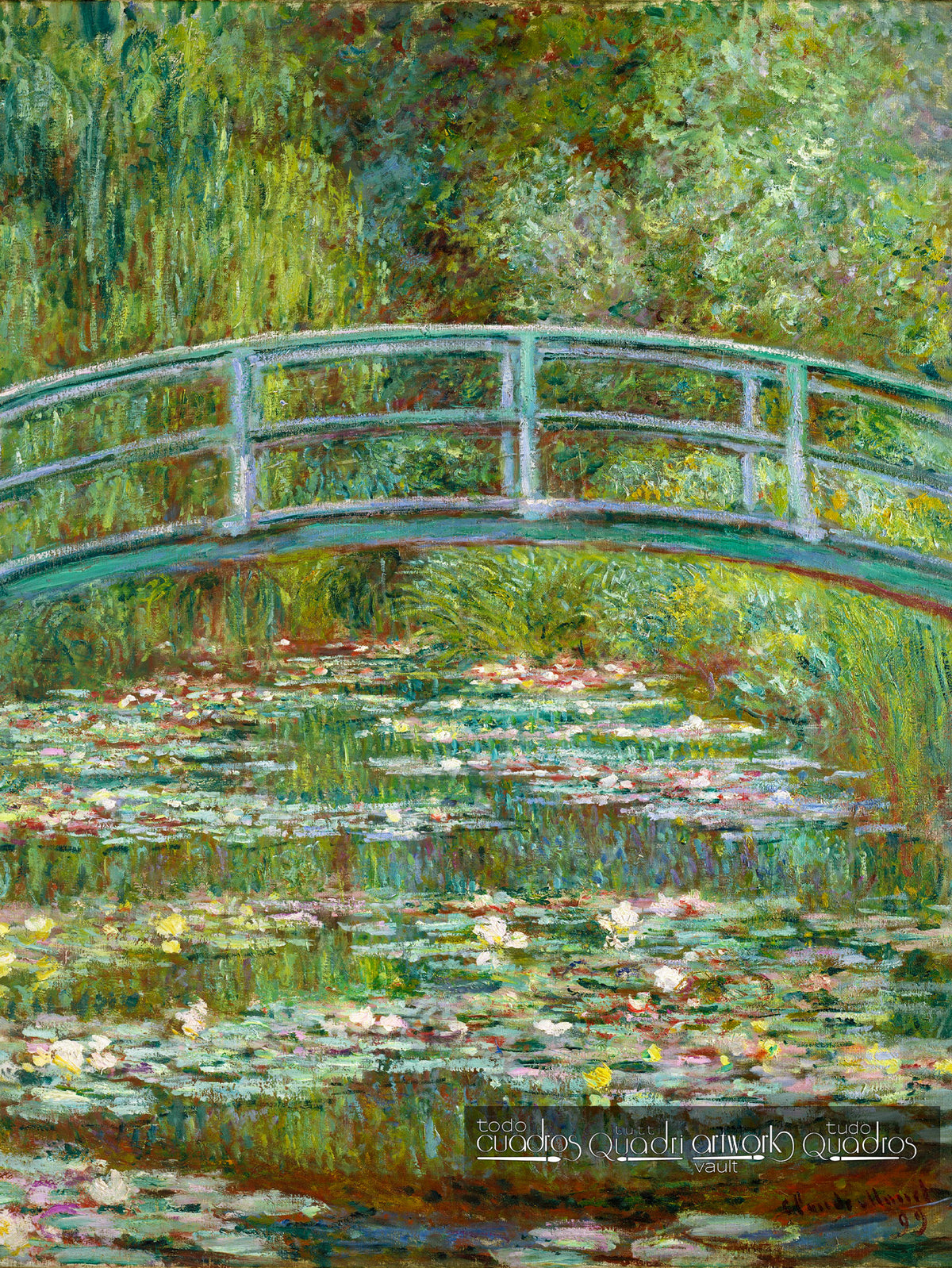Brücke über einen Seerosenteich, Monet
