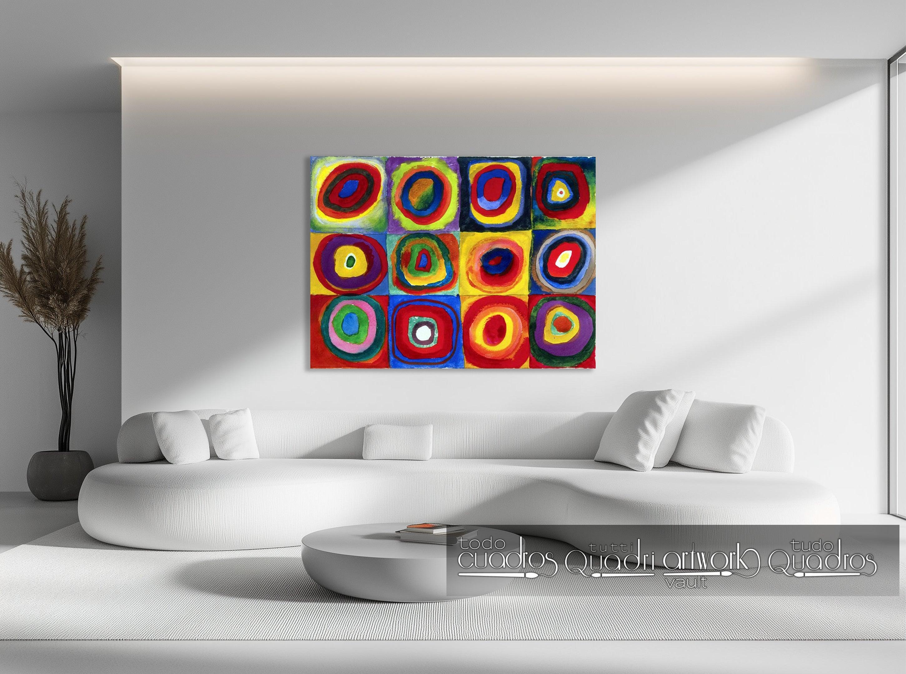 Farbstudie. Quadrate mit konzentrischen Kreisen, Kandinsky