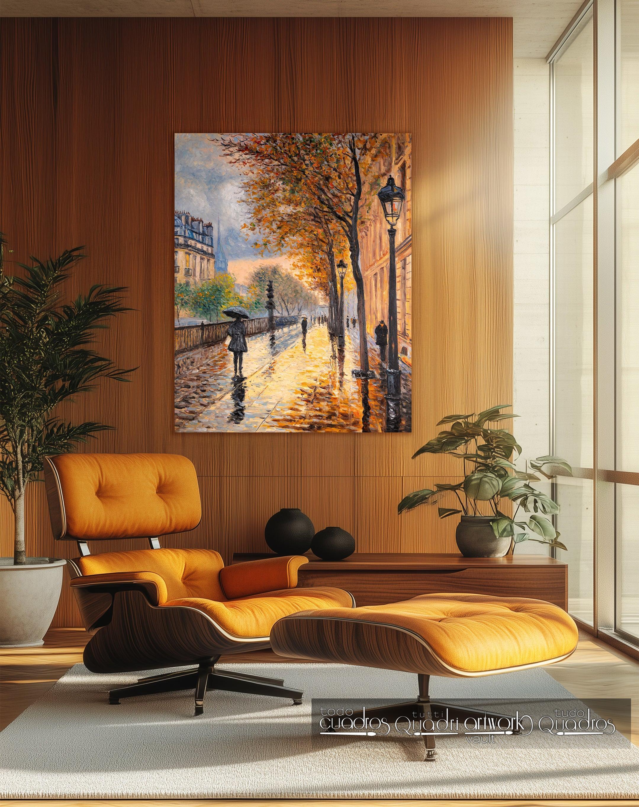 Regennachmittag, im Stil von Monet