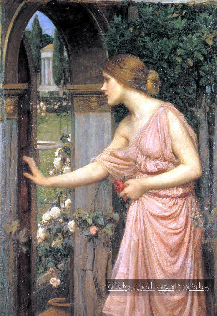 Psyche öffnet die Tür zu Cupidos Garten, Waterhouse