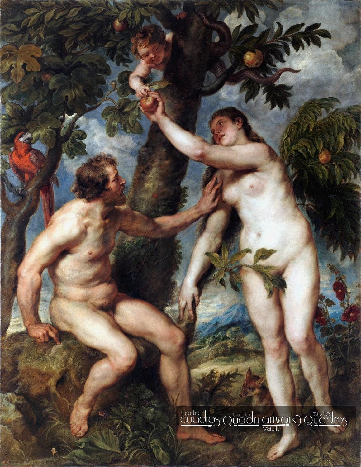 Adam und Eva, Rubens