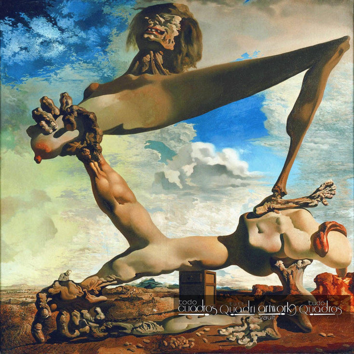 Weiche Konstruktion mit gekochten Bohnen - Vorahnung des Bürgerkriegs, Dalí